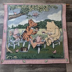 Disney Crown Crafts Winnie the Pooh Tea Party Tapestry Baby Nursery